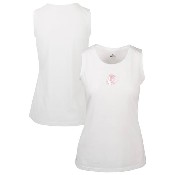 Women's Levelwear White Chicago Blackhawks Mother's Day Macy Core Tank Top