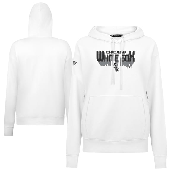 Women's Levelwear White Chicago White Sox Adorn Retro 3D Pullover Hoodie