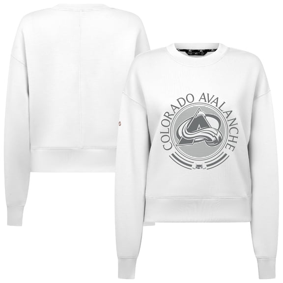 Women's Levelwear White Colorado Avalanche Slate & Snow Sponge Tri-Blend Sweatshirt