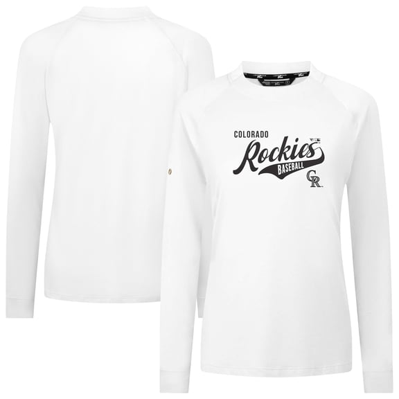 Women's Levelwear White Colorado Rockies Slender Glide T-Shirt