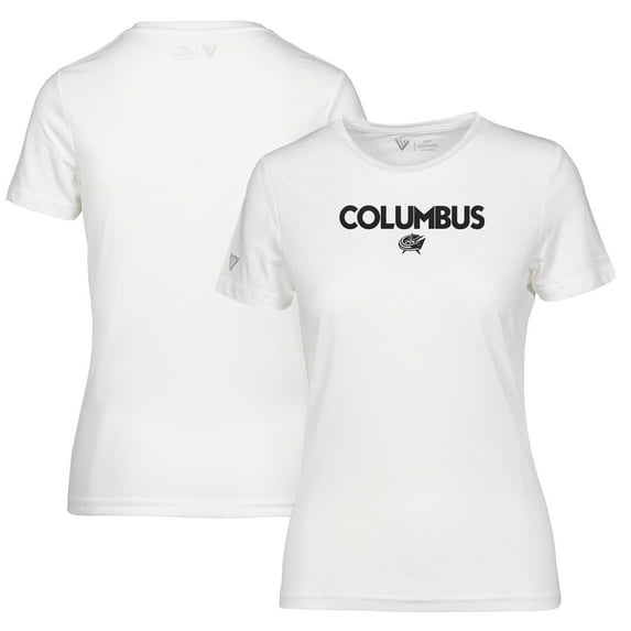 Women's Levelwear White Columbus Blue Jackets Maddox City Capsule T-Shirt