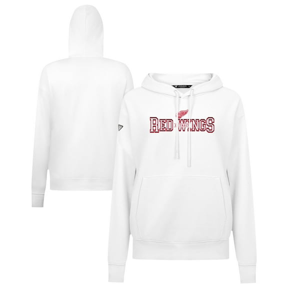 Women's Levelwear White Detroit Red Wings Adorn Journey Pullover Hoodie