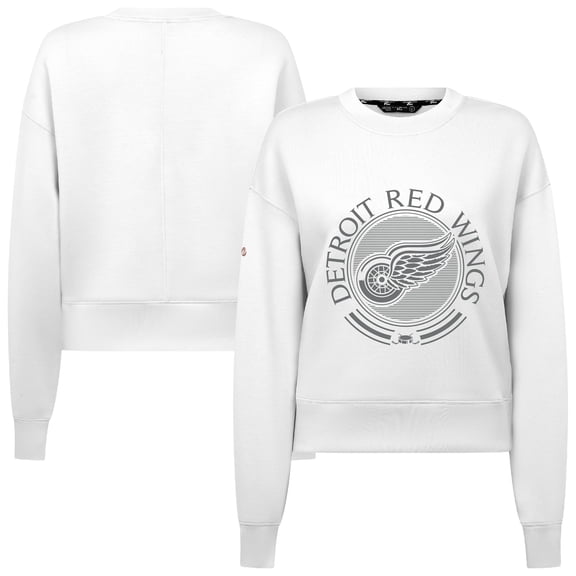 Women's Levelwear White Detroit Red Wings Slate & Snow Sponge Tri-Blend Sweatshirt