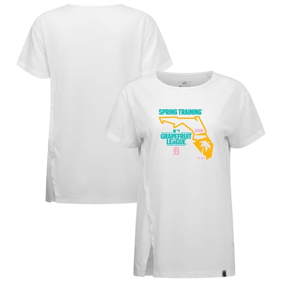 Women's Levelwear White Detroit Tigers 2026 Spring Training Influx Ball Bold T-Shirt