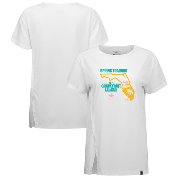 Women's Levelwear White Houston Astros 2026 Spring Training Influx Ball Bold T-Shirt
