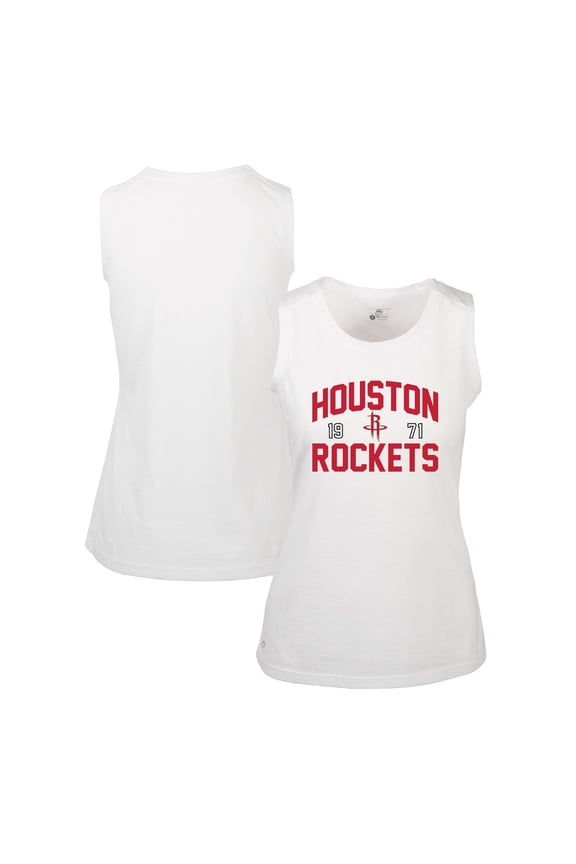 Women's Levelwear White Houston Rockets Macy Tank Top