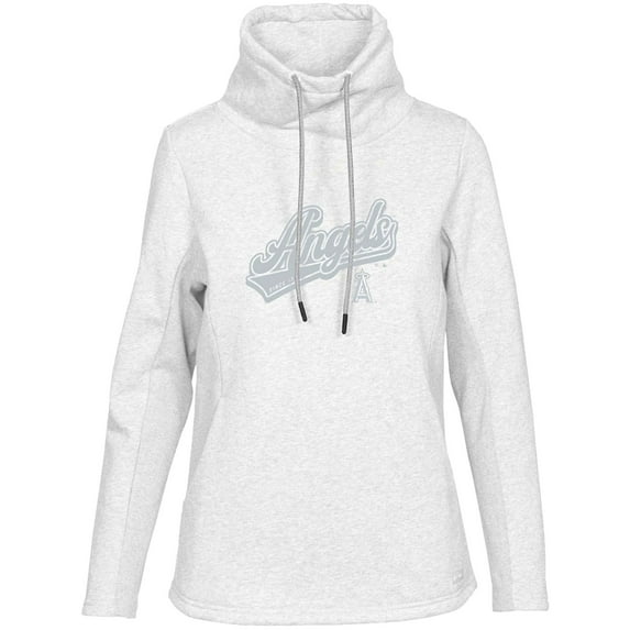Women's Levelwear White Los Angeles Angels Loop Sweep Pullover Sweatshirt