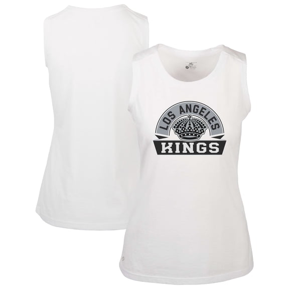 Women's Levelwear White Los Angeles Kings Macy Banner Arch Tank Top