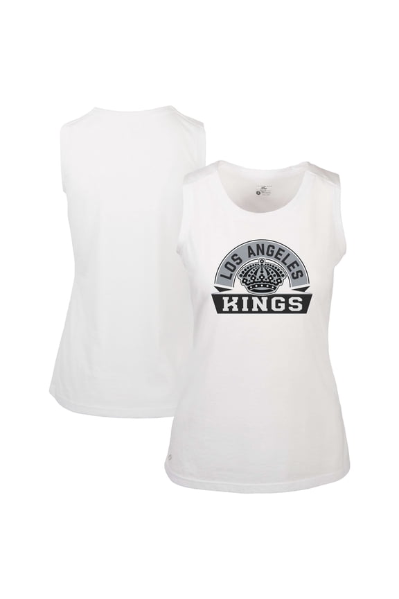 Women's Levelwear White Los Angeles Kings Macy Banner Arch Tank Top