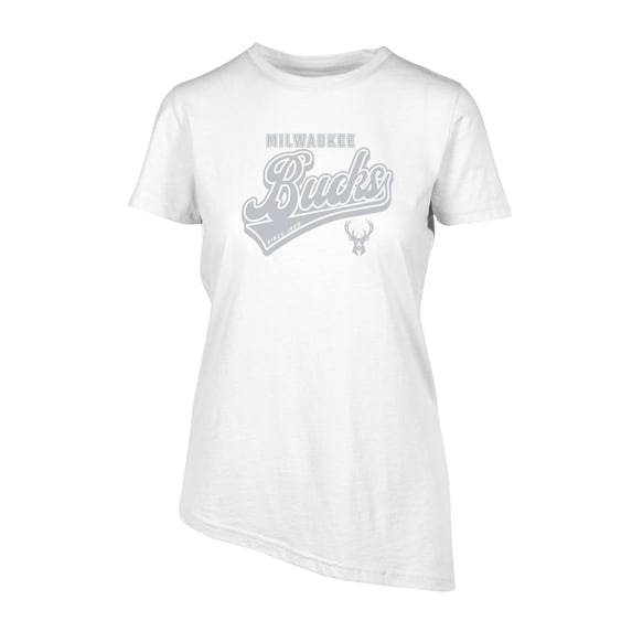 Women's Levelwear White Milwaukee Bucks Birch Sweep T-Shirt