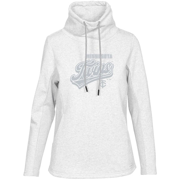 Women's Levelwear White Minnesota Twins Loop Sweep Pullover Sweatshirt
