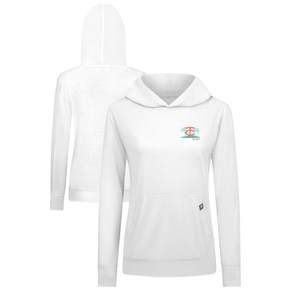 Women's Levelwear White Minnesota Twins Relay Spring Break Panoramic Bold Hoodie