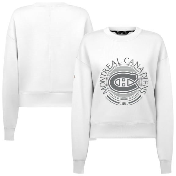 Women's Levelwear White Montreal Canadiens Slate & Snow Sponge Tri-Blend Sweatshirt