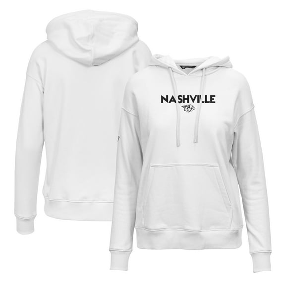 Women's Levelwear White Nashville Predators Adorn City Capsule Pullover Hoodie
