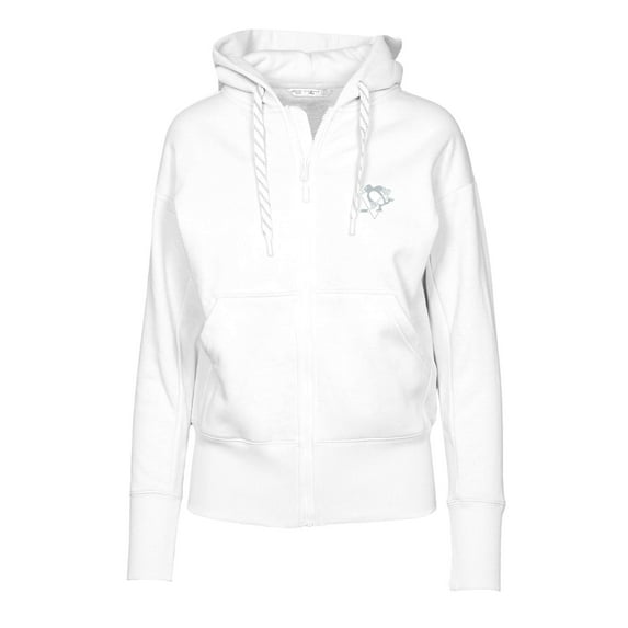 Women's Levelwear White Pittsburgh Penguins Gardinia Core Full-Zip Hoodie Jacket