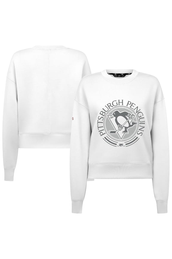 Women's Levelwear White Pittsburgh Penguins Slate & Snow Sponge Tri-Blend Sweatshirt