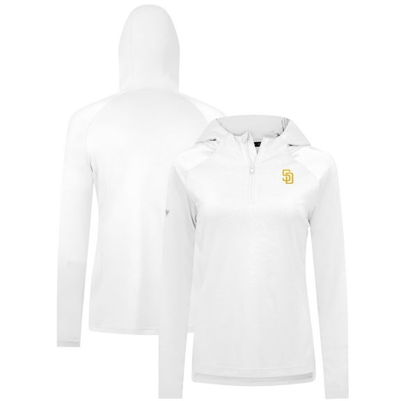 Women's Levelwear White San Diego Padres Raven Insignia 2.0 Quarter-Zip Jacket