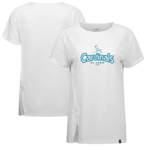 Women's Levelwear White St. Louis Cardinals Blue Haven Influx Cornerstone T-Shirt