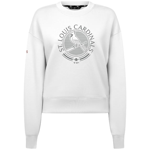 Women's Levelwear White St. Louis Cardinals Sponge Tri-Blend Grain Sweatshirt