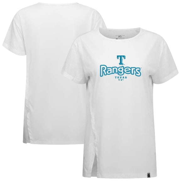 Women's Levelwear White Texas Rangers Blue Haven Influx Cornerstone T-Shirt
