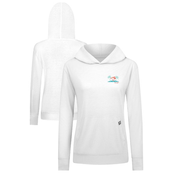Women's Levelwear White Toronto Blue Jays Relay Spring Break Panoramic Bold Hoodie