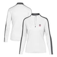 thumbnail image 1 of Women's Levelwear  White USMNT Quarter-Zip Pullover Top, 1 of 3