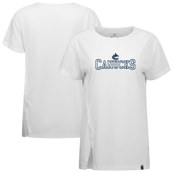Women's Levelwear White Vancouver Canucks Influx Journey T-Shirt