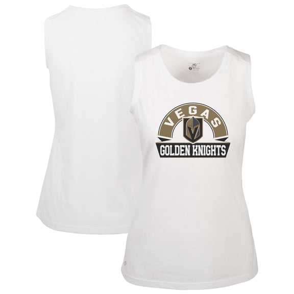 Women's Levelwear White Vegas Golden Knights Macy Banner Arch Tank Top