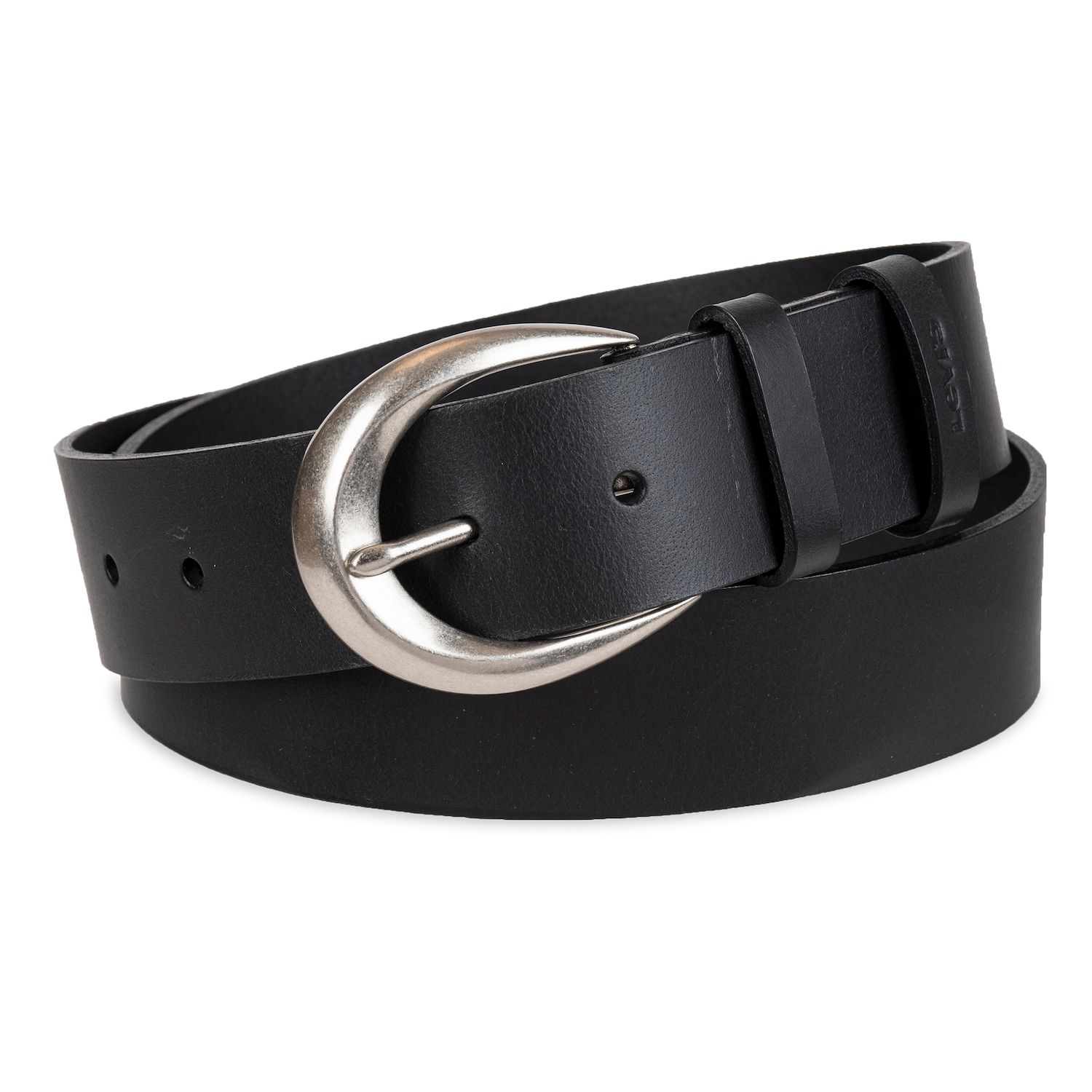8587 Women\'s Casual Leather Belt For Jeans, Black (oval), Medium WHIPPY Women Casual Leather Belt for Jeans Pants, Fashion  main image 3