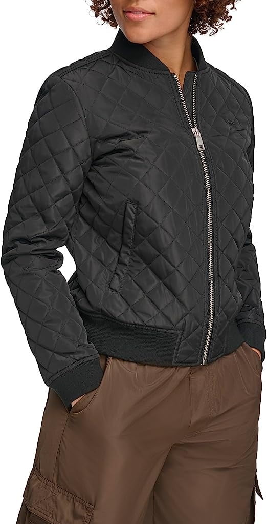 Levi's Damen Diamond Quilted Bomberjacke – Stylische Jacke Mit Rautenstepp