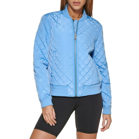 Women's Levi's® Diamond Quilted Bomber Jacket Color: Blue Size: X SMALL