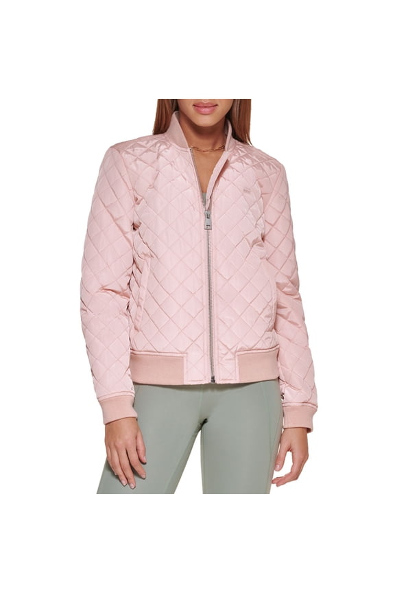 Women's Levi's® Diamond Quilted Bomber Jacket Color: Rose Mist Size: LARGE