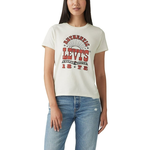 Women's Levi's® Logo Perfect Tee Color: Copper Riveted Size: XX LARGE