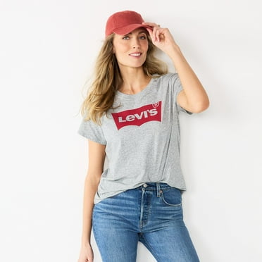 Levi's Women's The Perfect Core Batwing T-Shirt-1690-GRY-2XL
