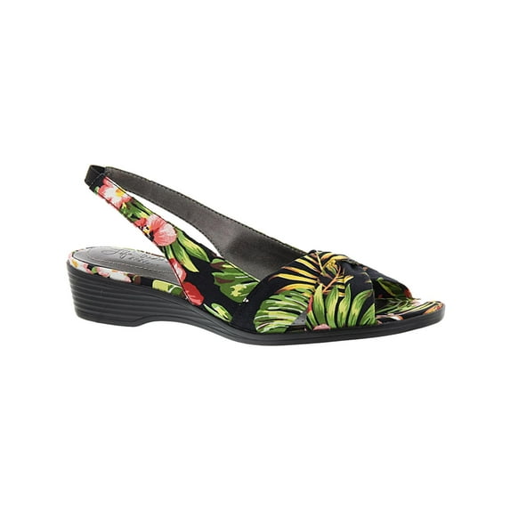 LifeStride Womens Mimosa II Floral Comfort Slingback Sandals