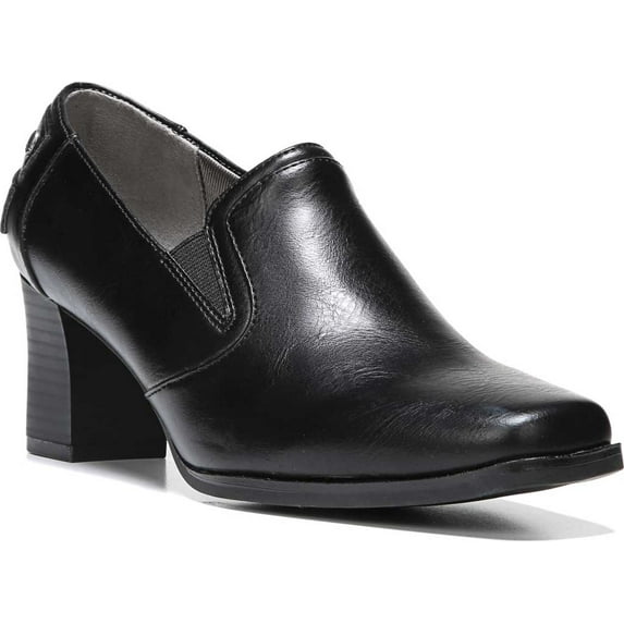 Women's Life Stride Scout Heeled Loafer Black Polyurethane 9.5 M