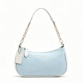 thumbnail image 1 of Women’s Light Blue Colorblock Shoulder Bag, Hobo Purse with Chain Strap, 1 of 7