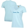 thumbnail image 1 of Women's  Light Blue Sonoma State Seawolves Script Logo Comfort Wash V-Neck T-Shirt, 1 of 3