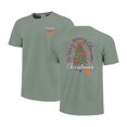 thumbnail image 1 of Women's  Light Green Clemson Tigers Christmas Tree Comfort Colors T-Shirt, 1 of 3