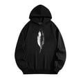 thumbnail image 1 of Women's Light Purple Hoodie Abstract Print Long Sleeve Pocket Pullover Casual​​, 1 of 4