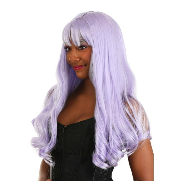 Women's Light Purple Long Wavy Wig