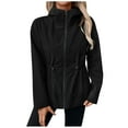 thumbnail image 1 of Women's Lightweight Anorak Jacket with Hood and Zippered Pockets for Outdoor Activities, 1 of 2