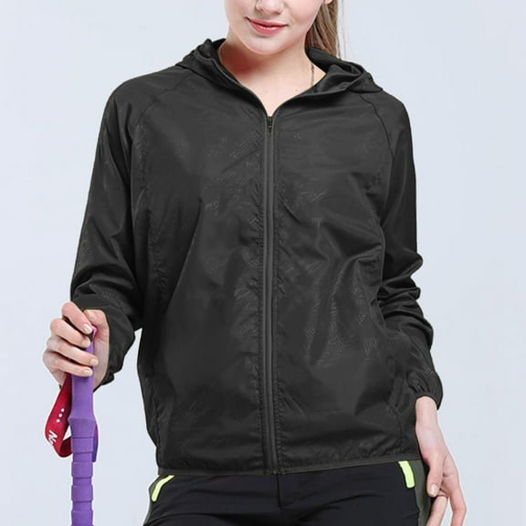 Women's Lightweight Anoraks Windbreaker with Hood Versatile Cycling Jacket Outdoor Raincoat for Hiking and Travel