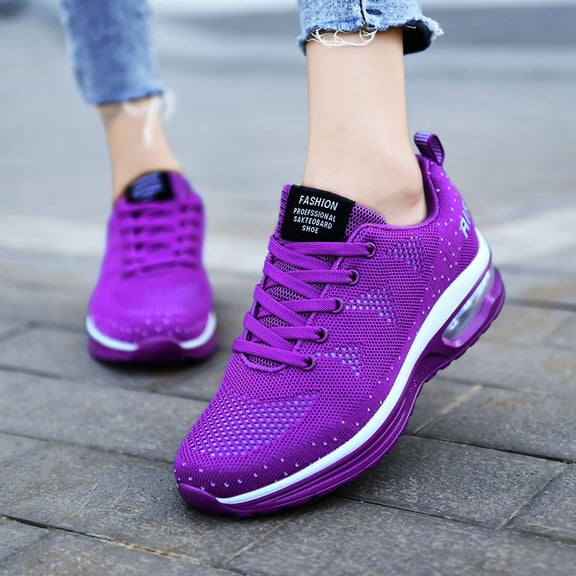 Women's Lightweight Athletic Running Shoes, Breathable Mesh Fashion Sneakers for Gym Training Jogging