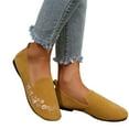 thumbnail image 1 of Women's Lightweight Ballet Flat Shoes Flora Embroidery Comfortable Slip On Dress Shoes Casual Non Slip Loafers, 1 of 7