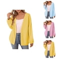 thumbnail image 1 of Women's Lightweight Cardigan Long Sleeve Casual Knit Sweater Open Front Comfortable Soft Loose Fit Stylish Plain Solid Color Cardigan Sweaters for Women, 1 of 2
