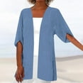 thumbnail image 1 of Women's Lightweight Cardigan Summer Beach Cover Up Casual Open Front Solid Trendy Kimono Style, 1 of 5