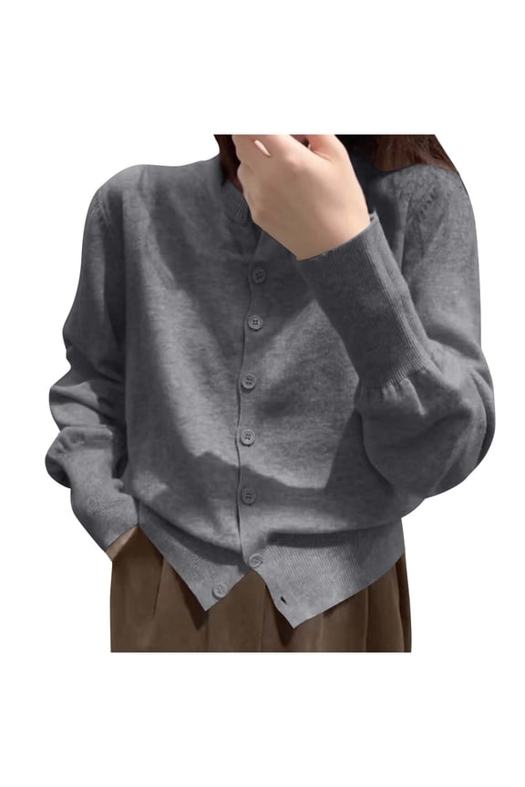 Women's Lightweight Cardigan Sweaters Button Down Cable Knit V Neck Sweaters Comfy Soft Trendy Fall Clothing