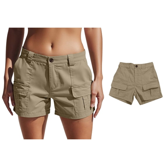 Women's Lightweight Cargo Shorts with Pockets Women Hiking Shorts Casual Vacation Outfits