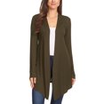 thumbnail image 1 of Women's Lightweight Casual Open Front Long Sleeve Solid Cardigan Office Wear S-3XL, 1 of 4